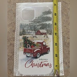 IPhone case!  New. Clear with holiday Red truck design.
